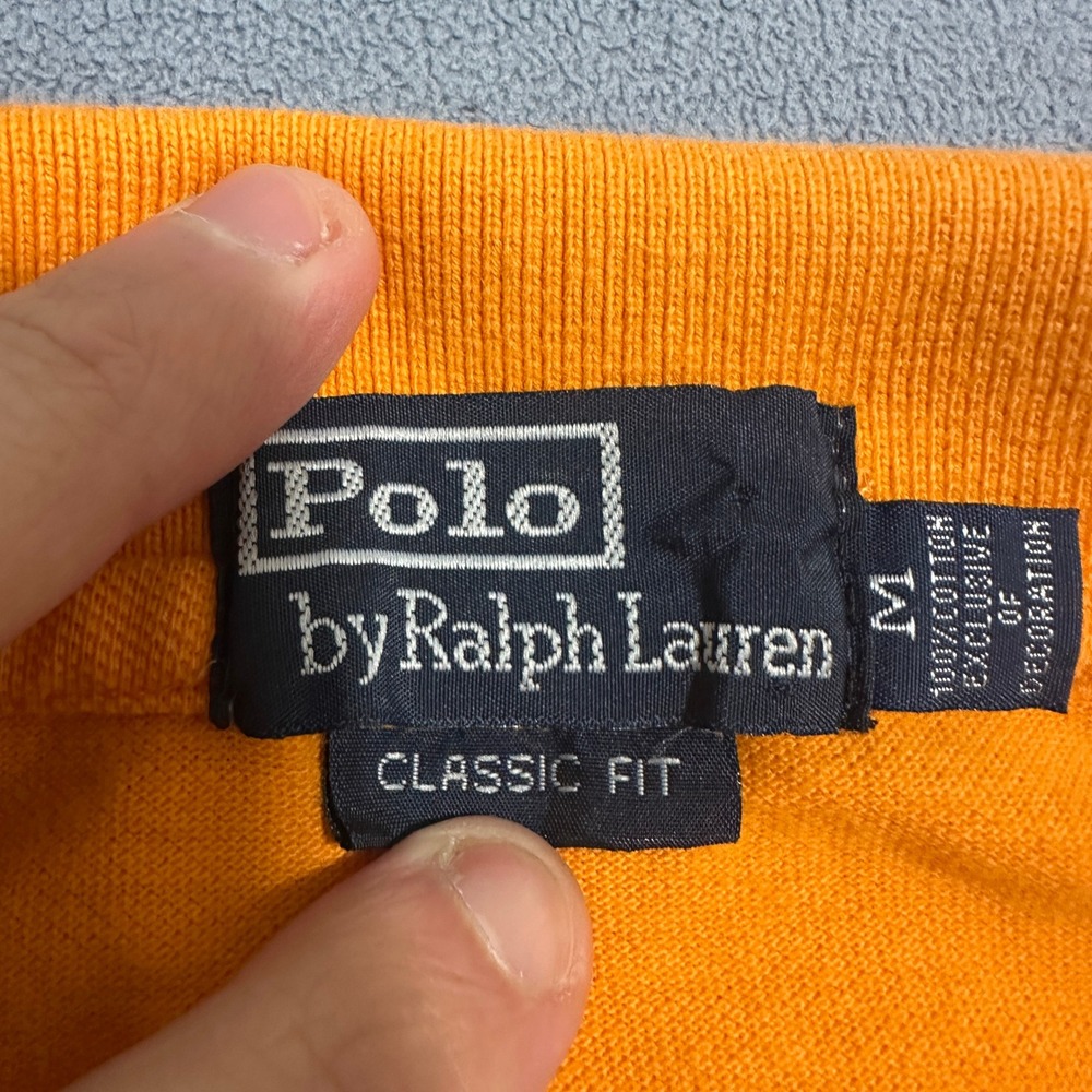 Polo Ralph Lauren Big Pony Classic Fit Short Sleeve Polo Shirt Orange Men Size M - Picture 4 of 10